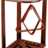 Deluxe 10 Cue Corner Floor Rack - Chocolate